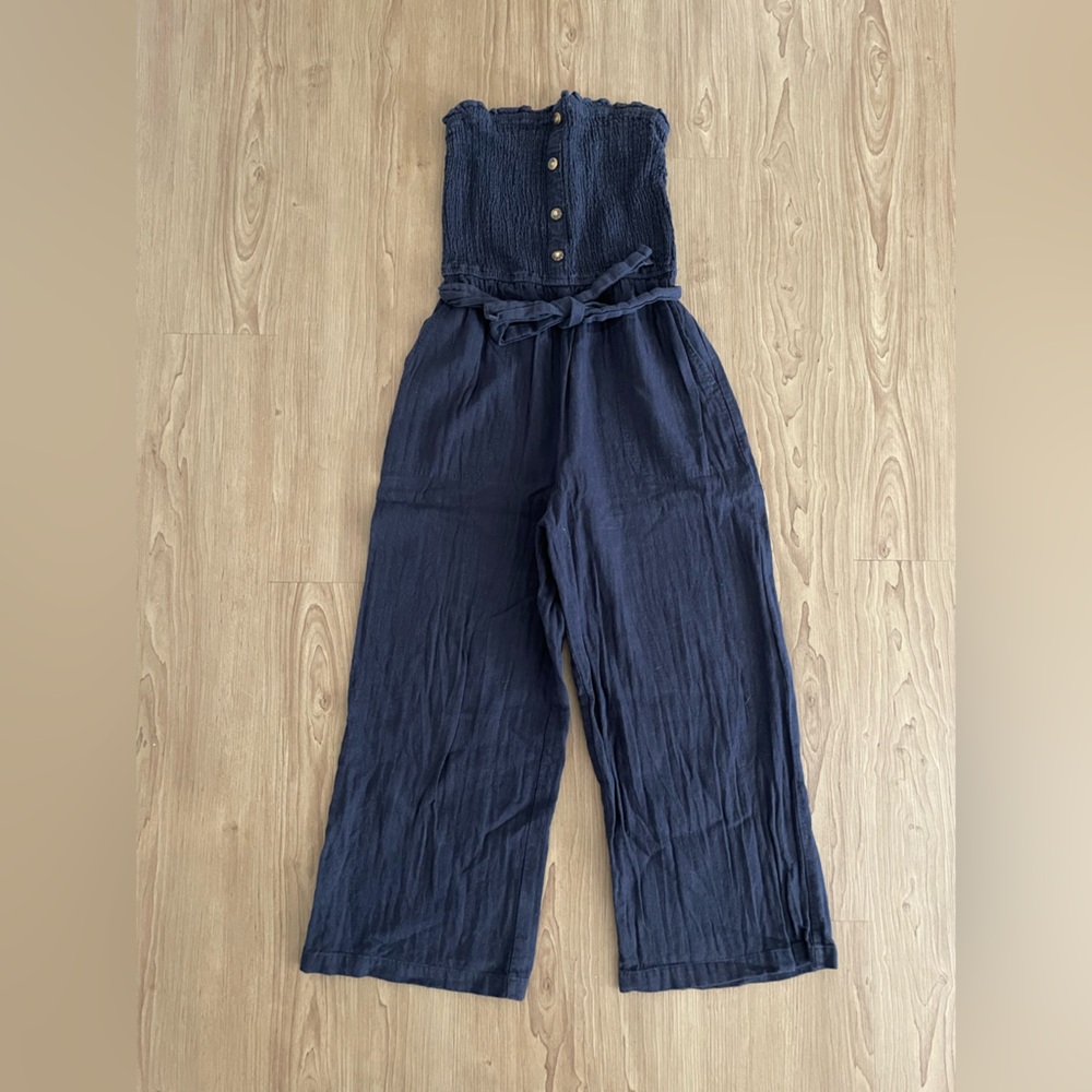 Abercrombie Blue Strapless Jumpsuit